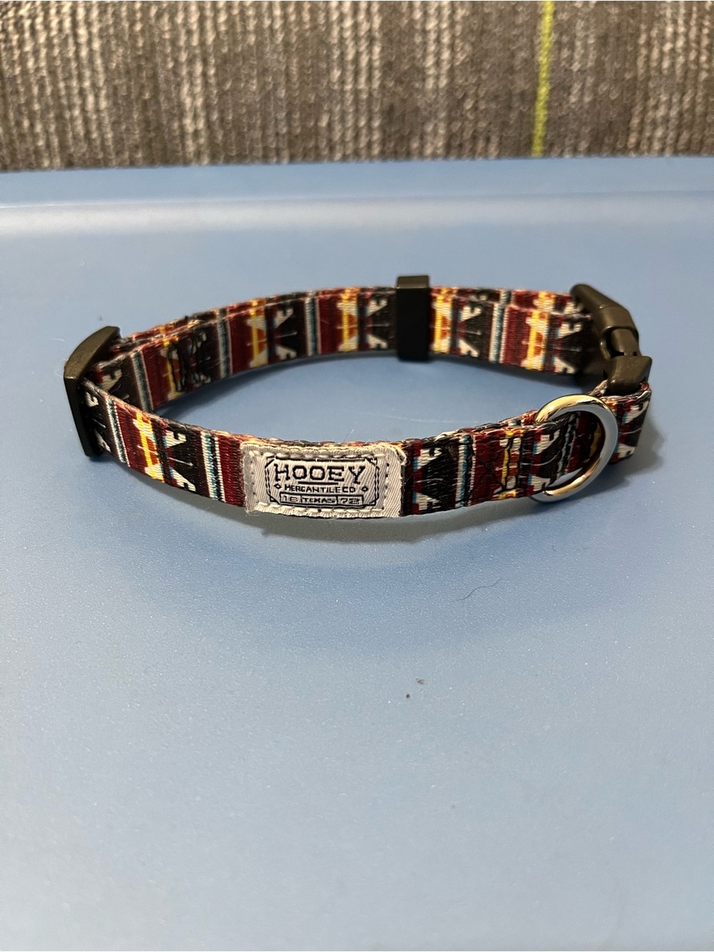 Hooey Aztec Woven Dog Collar in Red, Black & Yellow